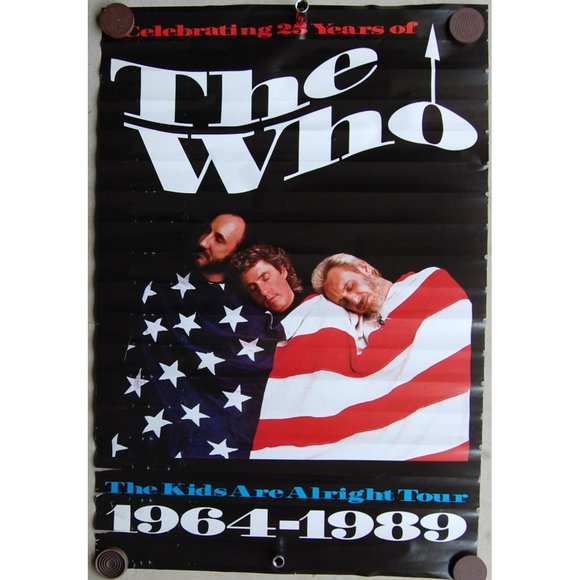 NEW VTG The Who The Kids Are Alright Tour 1964-1989 Winterland POSTER 25 Years - Picture 1 of 9